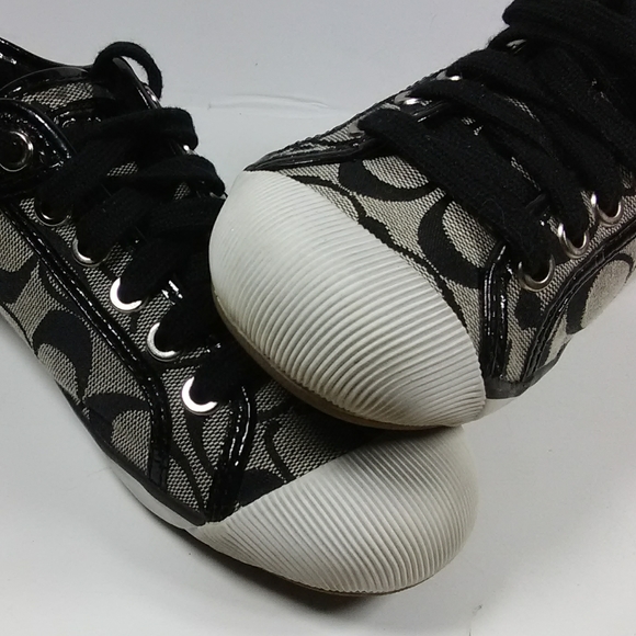COACH women's zorra gray/black sneakers - Picture 8 of 8